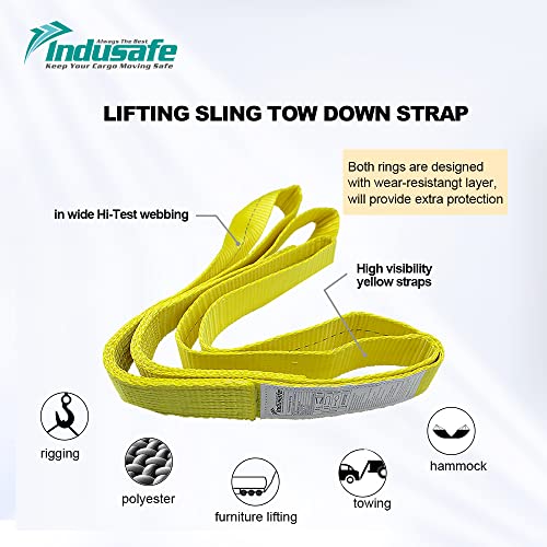 4 Pack 1" x 3' Rigging Straps Machinery Moving Slings Rock Lifting Straps Straight Vertical 1600lbs 5:1