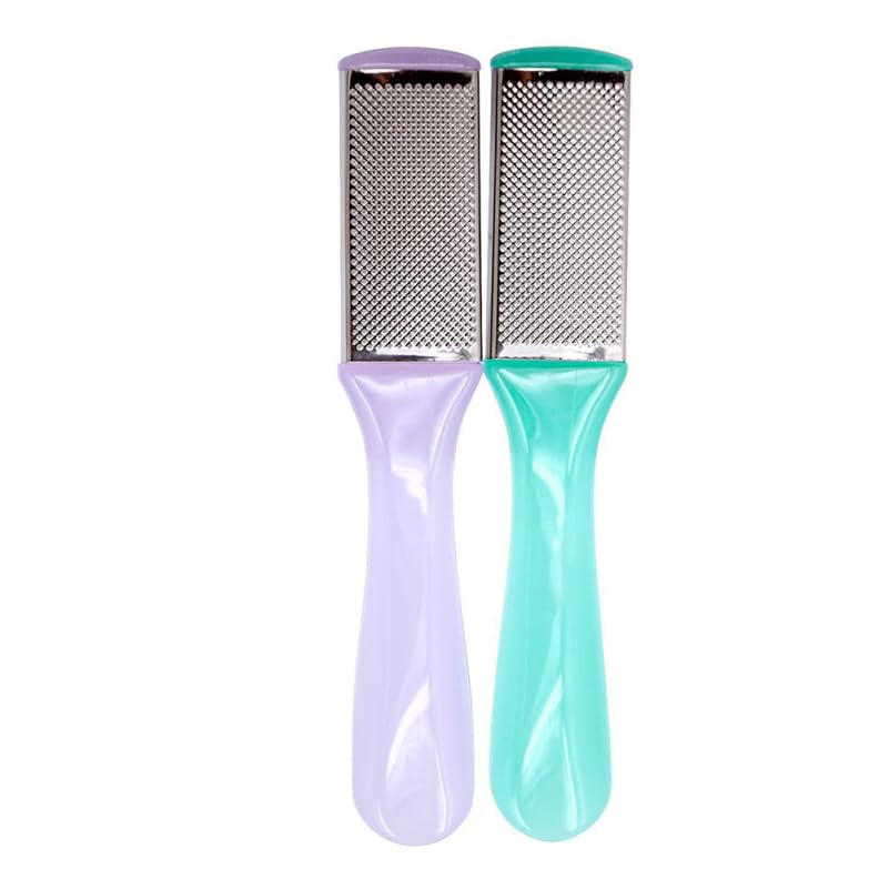 Dual Sided Foot File 6.69 Inch Pedicure Rasp with Mesh and Sandpaper for Foot Care Callus Scraper Cracked Heel Maintenance 2 Pack