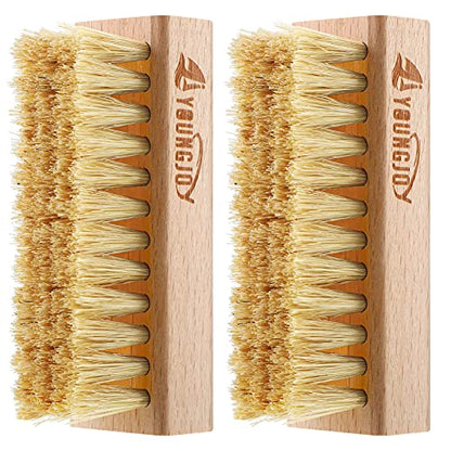 YoungJoy Sneaker Cleaning Brush Shoes Shine Dauber Nylon/Horsehair/Boar Cleaner Brushes Crepe Applicators(Boar Bristle) - style: Boar Bristle