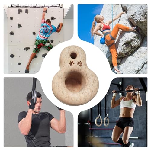 Rock Climbing Hangboard Strong Load-Bearing Multi-Depth Small Size | Small Climbing Grip Trainer Board Wood Texture for Home Gym Travel - color: 73mm
