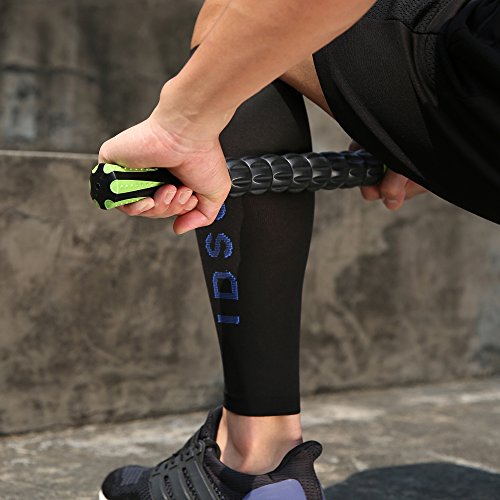 Idson Muscle Roller Stick for Athletes- Body Massage Sticks Tools Massager for Relief Muscle Soreness,Cramping and Tightness,Help Legs and Back Recovery,Black Green - color: Black Green