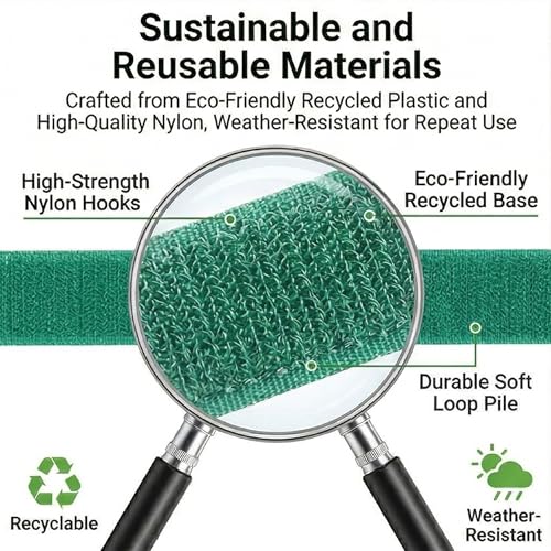 16.4ft Garden Plant Ties, Reusable Green Nylon Plant Tape for Climbing Plants, Tomato Vines & Flower Support, Adjustable Hook and Loop Garden Straps for Trellis & Wall Fixing - size: 1 Pack 16.4 Feet
