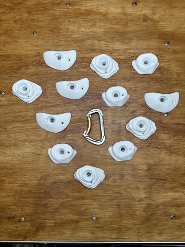 12 Bolt On Crimp Rock Climbing Holds Home Climbing Wall Bouldering Gym Holds - color: Beginner Bone