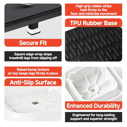 4-Pack Treadmill Incline Riser Blocks - color: White