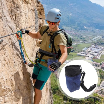 LIOOBO Climbing Chalk Bag Rock Climbing Equipment Bag with Waist Pack Anti-Slip Chalk Holder