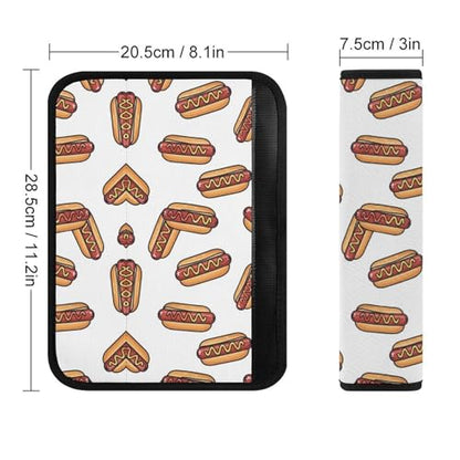Breathable Seat Belt Shoulder Pad for Adults and Children, Stroller Pushchair High Chair, 2 Pack Hot Dog Food Neck Strap Covers Easy Install (No Tool) - color: Pattern 850