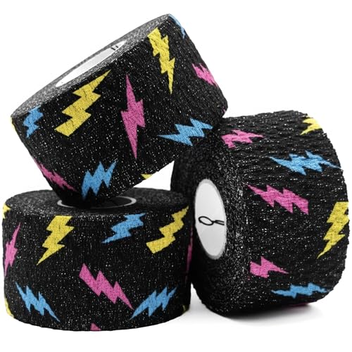 WARM BODY COLD MIND Lifting Thumb Tape for Weightlifting |1.5" x 20.6ft| - Hook Grip Tape for Gym, Powerlifting, Deadlift, Weight Lifting, Athletic Finger Wrap - color: Black Thunder, size: 3 Rolls