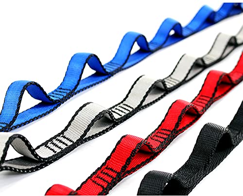 2Pcs 22KN Strong Climbing Strap Daisy Chain Nylon Daisy Chain Adjustable Strap Rope ，Length 110/150/180cmYoga Extend Belt - color: Blue, size: 1.8m