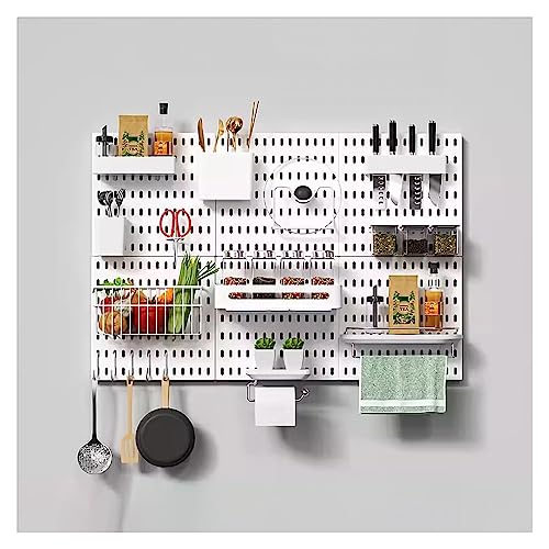 peg Board Display Stand, Kitchen Top Shelf Storage Wall Nail-Free Wall Plastic Hanging Board Free Punching Bathroom Accessories Hook(Style 5) - color: Style 5