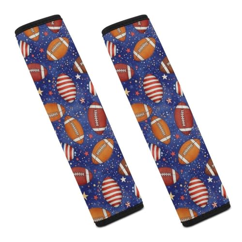 2PCS Football Stars Car Seat Belt Pad Breathable Shoulder Protector for Girls and Boys, Most Cars, Anti-Slip Pad - color: Pattern 271