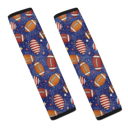 2PCS Football Stars Car Seat Belt Pad Breathable Shoulder Protector for Girls and Boys, Most Cars, Anti-Slip Pad - color: Pattern 271