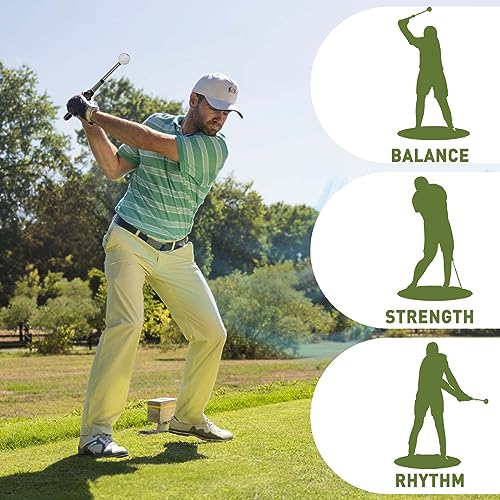 Retractable Golf Swing Training Aid, Golf Grip Trainer & Golf Swing Trainer for Warm-up, Right-Handed Golf Club for Indoor Practice, Golf Accessories - Strength & Tempo Training for Chipping Hitting - style: Right-Handed