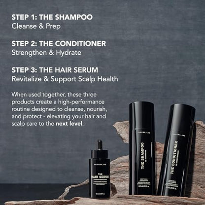 Caldera + Lab The Hair Care System | Men's 3 Piece Hair Routine | Includes shampoo, conditioner & scalp serum. Sulfate-free routine supports fuller, healthier-looking hair - size: 3-Piece Hair Care Set