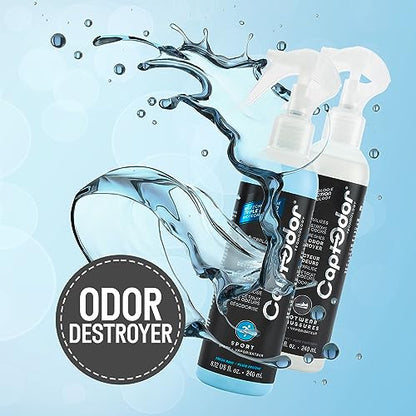 Captodor Sports & Footwear Freshening Spray - 2 x 8.12oz (240 ml) Travel Bottles - Mist for Shoes, Apparel & Equipment - style: Mixed
