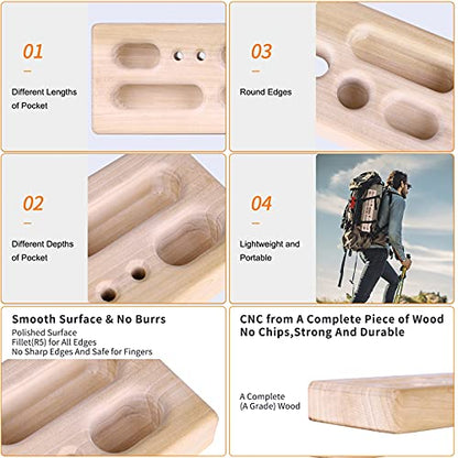Two Stones Portable Hangboard | Rock Climbing Hangboard | Hang Board for Climbing | Rock Climbing Gifts for Rock Climbers for Climbers | Bouldering Gifts