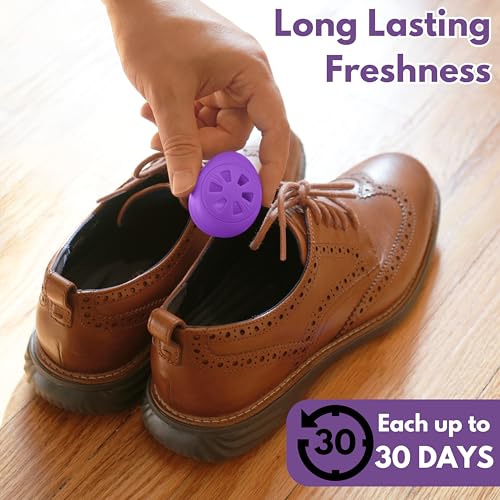 Air Jungles Shoe Deodorizer Balls 6 Ct, Lavender Scent | Odor Remover Balls for Sneakers, Gym Bags, Lockers, Closets, Hampers, and Drawers, Essential Oil Provides Natural Freshness - size: 6 Count (Pack of 1)