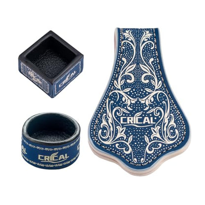 CRICAL Portable Magnetic Pool Chalk Holder Square Chalk Cube Holder Billiard Cue Accessory Gift Idea - color: CL-ChalkHolder Dark Blue White-RS