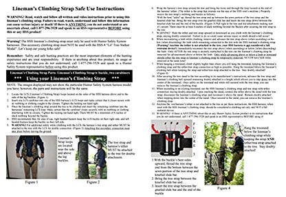 Hunter Safety System Lineman’s Climbing Strap, Quick-Adjust Tree Strap for Hands-Free Treestand Installation
