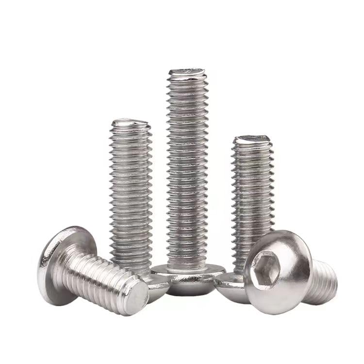Wensilon (50Pcs) 1/4-20 * 1-1/4 Button Head Socket Cap Bolts Screws, 304 Stainless Steel, Allen Hex Drive, Bright Finish, Fully Machine Thread - color: Silver, size: B 1/4-20*1-1/4