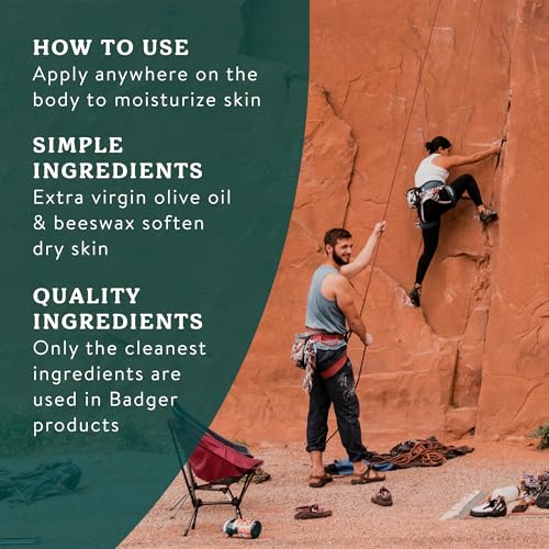 Badger Balm Unscented, 100% Organic Olive Oil & Beeswax, Fragrance Free Hand Cream, Long Lasting Sensitive Skin Moisturizer, 2 oz Tin - size: 2 Ounce (Pack of 1)