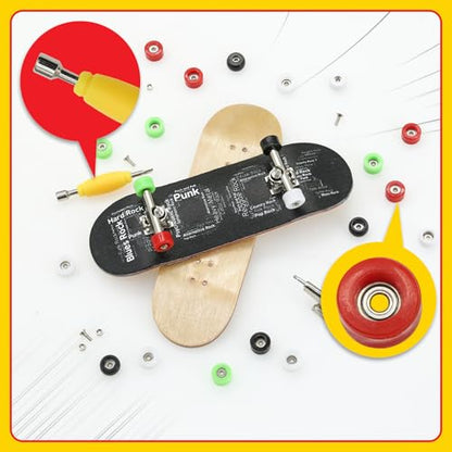 7 Pieces POM Red Fingerboard-Wheels Size 7.3mm*4.5mm Tool Set with 1 Screwdrivers 2 Alloy axles - color: Red