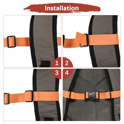 Backpack Chest Strap Adjustable Sternum Straps Use for Backpack Replacement & Hiking & Jogging - color: Sky Blue & Orange
