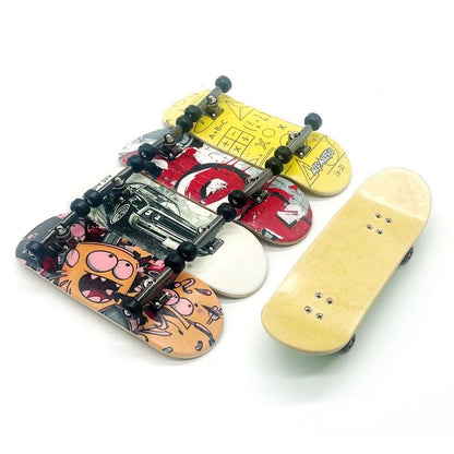 32mm Professional Fingerboard Complete Set, 5-Layer Maple Wood Deck with Metal Trucks, Bearing Wheels and Grip Tape (A626) - style: A626