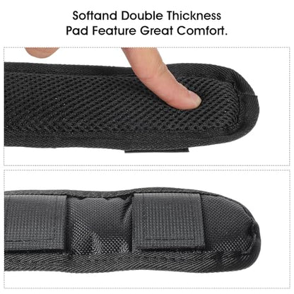2 Pack Black Shoulder Strap Pad, Extra Thick Shoulder Strap Pad, Removable Luggage Bags Shoulder Strap Pads, Universal Replacement Shoulder Pad, Guitar Strap Pad, Fastener Cushions for Shoulder Bags