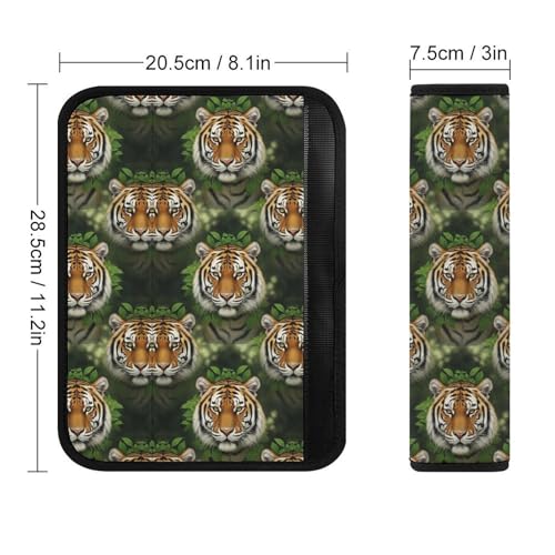 2PCS Animal Tigers Car Seat Belt Pad Universal Fit Seat Belt Covers Cushion for Kids, Car Seats Pushchair Strollers High Chair Pushchair, Easy Install (No Tool) - color: Pattern 741
