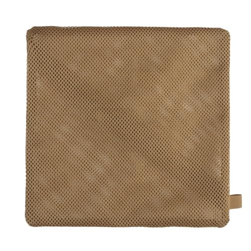 Tactical Mesh Pouch Insert, Modular Utility Admin Pockets Travel Organizer EDC Zipper Pouch 6X12,12X12 - color: TAN, size: 12"x12"