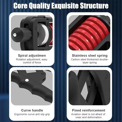 Adjustable Grip Strength Trainer, H Grip Hand Gripper Strengthener with Electronic Counter, 11-350 Lbs Resistance, Ergonomic Forearm Exerciser for Men Women, Fitness, Office Breaks and Gym - color: Black