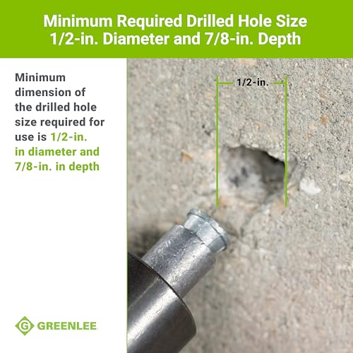 Greenlee 868 Screw Anchor Expander for Caulking Anchor Size 1/4-20, Heavy-Duty Screw Anchor Expanding Tool - size: Belt Size 1/4-Inch to 20