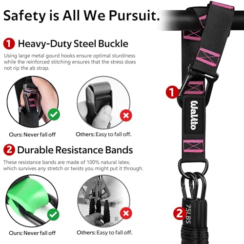 Pull Up Assistance Bands Set, Heavy Duty Adjustable Pull Up Assist Band with Feet Rest, Strength Training Bands for Home Gym Fitness, Pull-Up Bar, Calisthenics and Body Stretching - color: Black