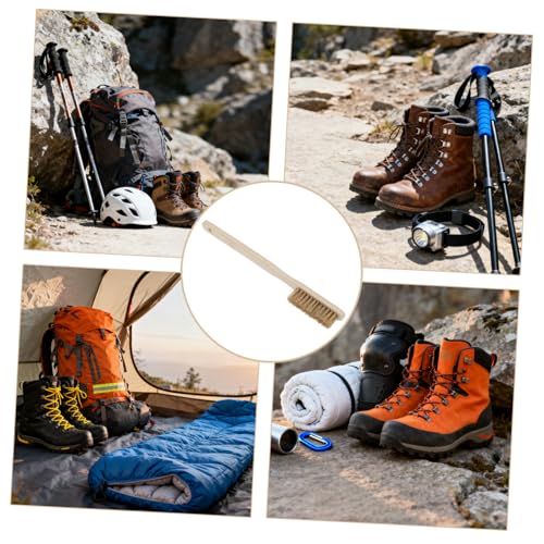 Rock Climbing Chalk Brush with Natural Wood Handle and Boar Bristles, Sturdy Bouldering Hold Cleaning Brush for Indoor Rock Climbing and Rapid Drying in Humid Environments