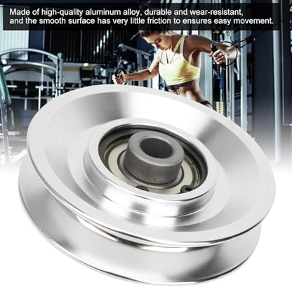 Aluminium Alloy Pulley Wheel, Strength Training Exercise Hardware Fitness Equipment Accessories for Home Gym Equipment Exercise Machine Pulldown Attachments - size: Diameter 80mm