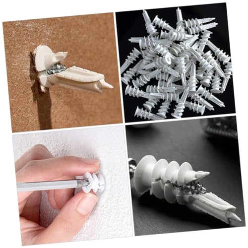 Alipis Hollow Wall Anchors and Self-Drilling Screws Kit 50 Sets Heavy-Duty Drywall Anchors Screws for Secure TV Mounting and Picture Hanging