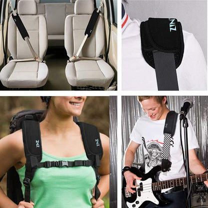 ZINZ Ultra Thick & Breathable Universal Shoulder Pad Cushion for Bag - Long & Comfort - color: Black