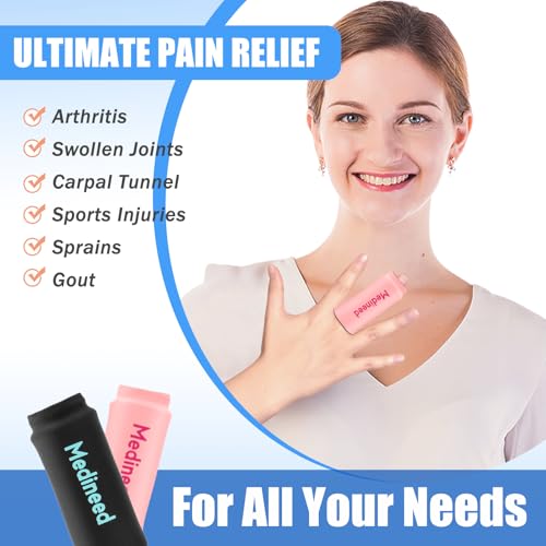 2PCS Finger Sleeves Gel Ice Pack, Lasting Cold Compress Freeze Sleeve, Reusable Finger Brace Ice Packs for Injuries, Arthritis, Tendonitis, Gout, Sprains, Middle Protectors (Pink) - color: Pink