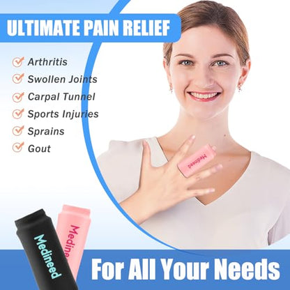 2PCS Finger Sleeves Gel Ice Pack, Lasting Cold Compress Freeze Sleeve, Reusable Finger Brace Ice Packs for Injuries, Arthritis, Tendonitis, Gout, Sprains, Middle Protectors (Pink) - color: Pink
