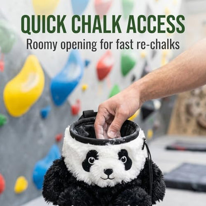 ANZOME Chalk Bag for Rock Climbing with Carabiner Drawstring, Cute Chalk Bag for Rock Climbing Weightlifting Gym, Great Gift for Adults & Kids Climbers