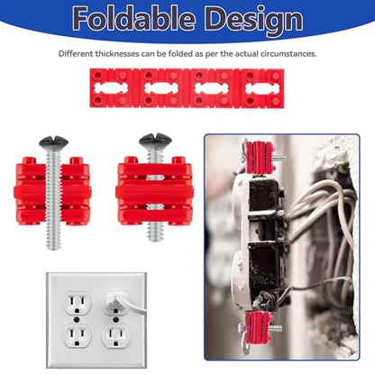 168pcs Black Wall Plate Screws & Outlet Spacers Kits, 3/8", 9/16", 3/4", 1", 1.2" Outlet Screws 6-32 and Receptacle Spacers for Switch Electrical Box - color: Black+Red, size: 3/8", 9/16", 3/4", 1", 1.2"