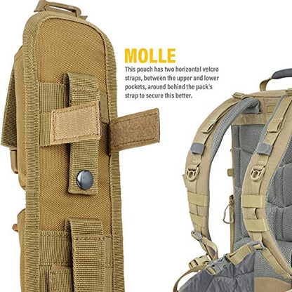WYNEX Tactical Molle Accessory Pouch, Backpack Shoulder Strap Bag Shoulder Tape Additional Bag Multifunctional Hunting Tools Pouch - color: Khaki (upgraded) - 1 Pack