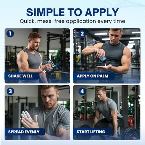 Liquid Chalk for Weightlifting, Gym and Workout Hand Chalk Grip | Magnesium carbonate grip chalk in 50ml, 59ml clear and 250ml sizes. For lifting, cheer, gymnastics and CrossFit. - size: 8.5 fl oz (Travel Buddy)