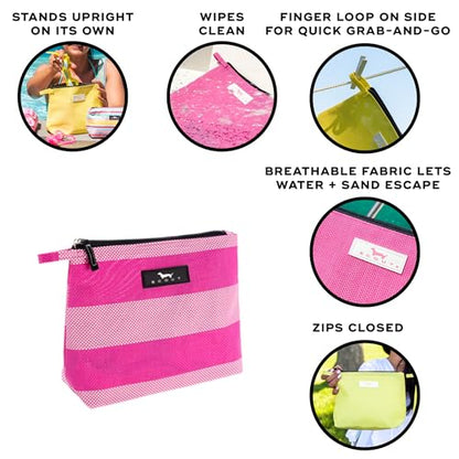 SCOUT Go Getter Pouch, Breathable Water-Resistant Fabric, Convenient Finger Loop - color: Playa Pink