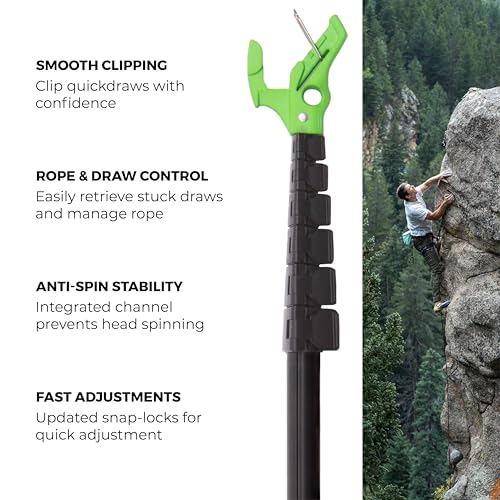 Trango Beta Stick EVO - Adjustable Climbing Stick Clip Tool for Sport Climbing & Bolt Clipping - size: Ultra Long