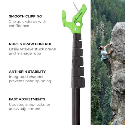 Trango Beta Stick EVO - Adjustable Climbing Stick Clip Tool for Sport Climbing & Bolt Clipping - size: Ultra Long