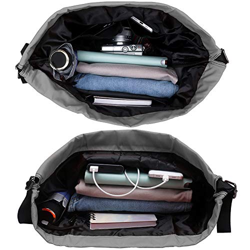 Peicees Waterproof Drawstring Sport Bag Lightweight Sackpack Backpack for Men and Women | Waterproof - color: A_gray