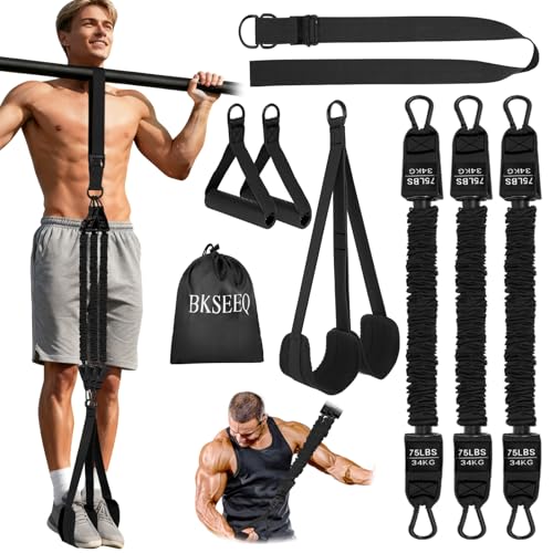 Two Foot Pull Up Assistance Bands,Heavy Duty Pull Up Workout Bands,Adjustable Weight/Size with Comfortable Fabric Feet/Knee Rest for Home Gym Strength Training - color: Black