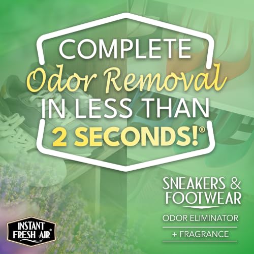 Shoe Deodorizer & Foot Odor Elimination Spray - Instant Shoe Smell Remover for Sneakers, Cleats, Boots, All Footwear, Gym Bags & Sports Equipment - Fresh Lavender Scent - 4 fl oz.