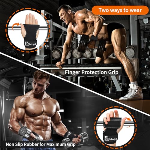 Weight Lifting Wrist Strap, Double-Layer Leather Wrist Straps for Gym Strength Training Weightlifting,Deadlift and Powerlifting, Enhance Grip Strength Neoprene Padding Gym Workout Lifting Straps Men/Women Pair - color: Black